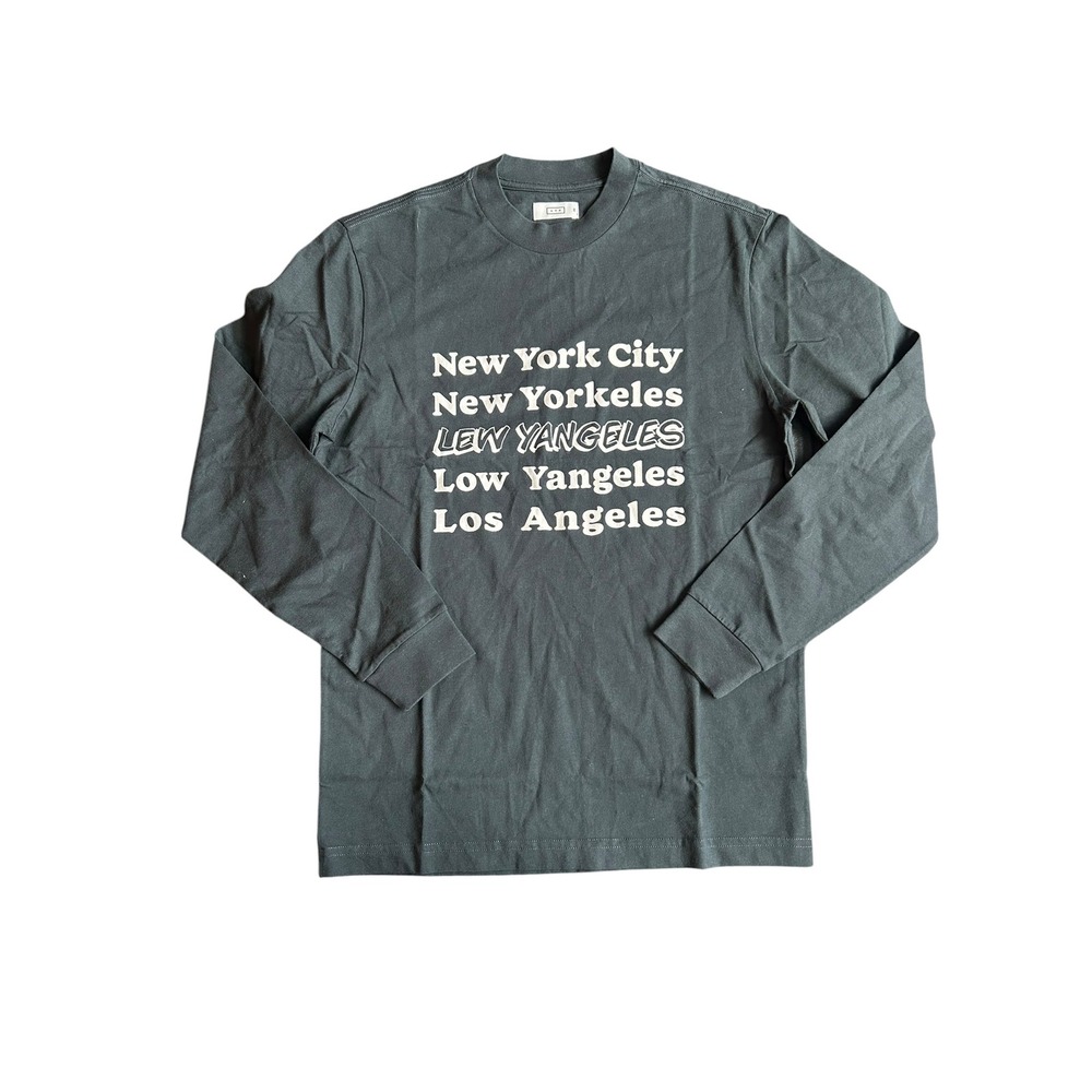 AYR New Yorkeles Los Angeles Graphic Long Sleeve Tee Black XS Cotton